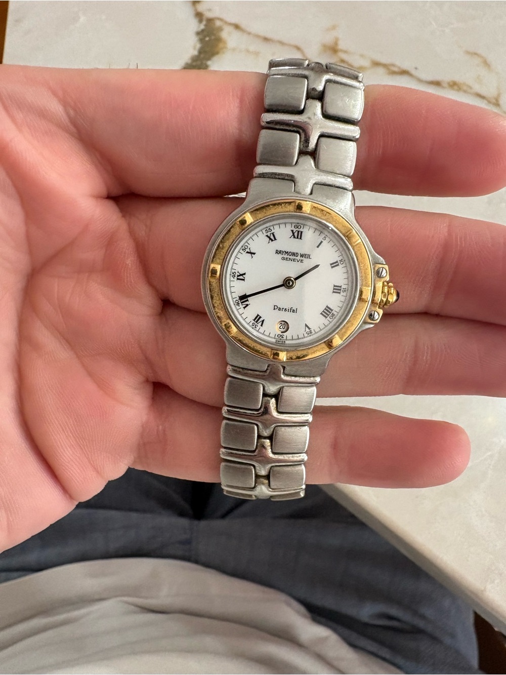 Raymond Weil Parsifal Two-Tone Stainless Steel Watch 18k gold bezel